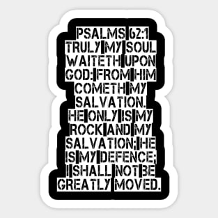 Psalm 62:1 King James Version Bible Verse Text Sticker